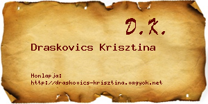 Draskovics Krisztina névjegykártya