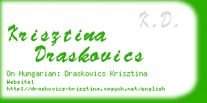 krisztina draskovics business card